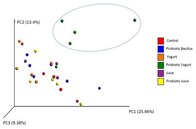 Orange Juice and Yogurt Carrying Probiotic Bacillus coagulans GBI-30 6086: Impact of Intake on Wistar Male Rats Health Parameters and Gut Bacterial Diversity